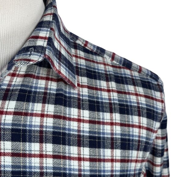 Untuckit Flannel Shirt Men’s Large Multicolor Plaid Cotton Button-Up Long Sleeve - Picture 3 of 8